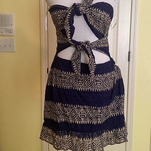 Tularosa XL navy tie top dress